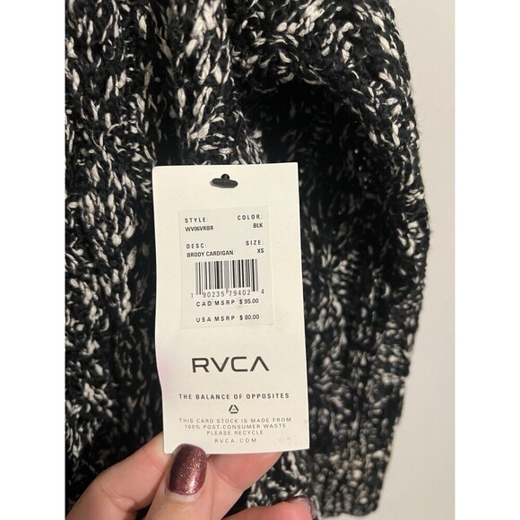 Women’s RVCA Brody Cardigan Sweater Knit Size XS $80 NWT - Picture 4 of 5
